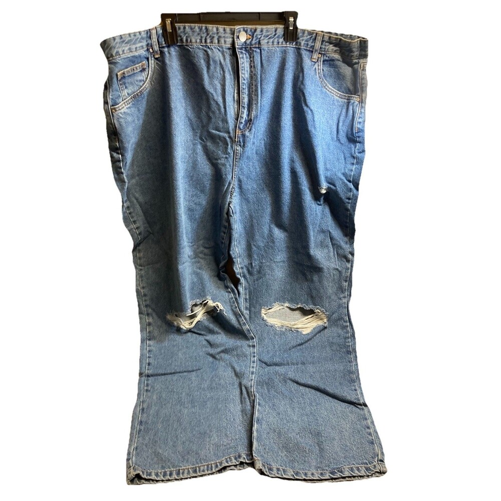 Cotton:On Curve loose straight leg jeans in mid wash